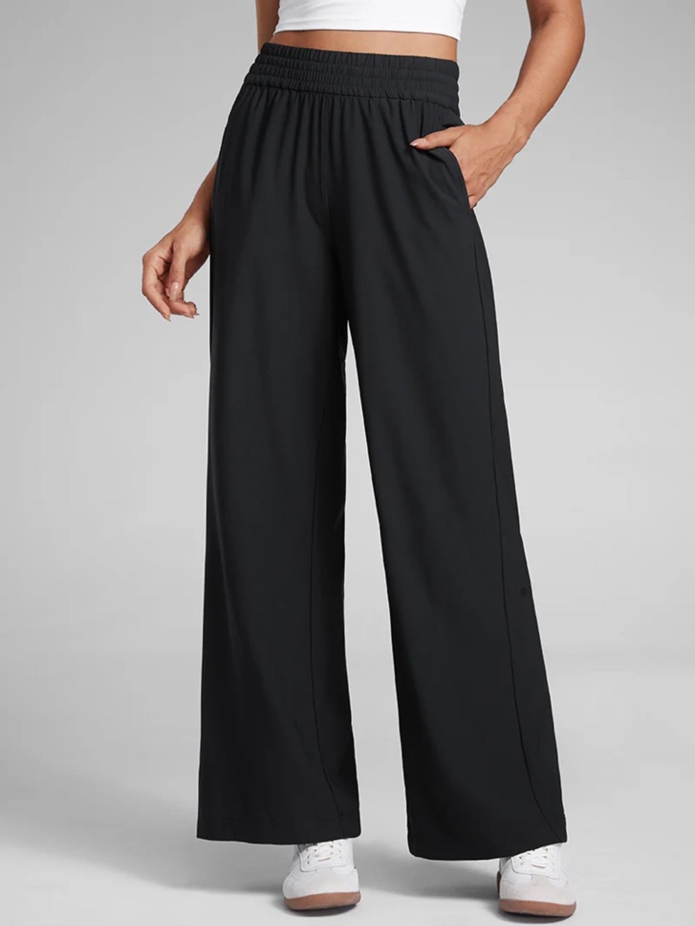 Feathery-Fit Drapey Wide Leg Pant 30"